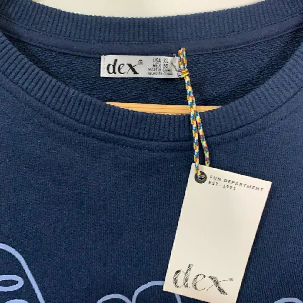NWT Lot of 2 DEX Clothing Size XL T-Shirt and Sweatshirt